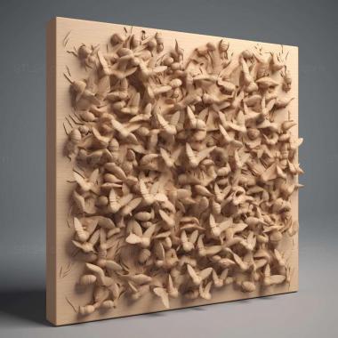 Patterns and decorations Swarm 1 3d model